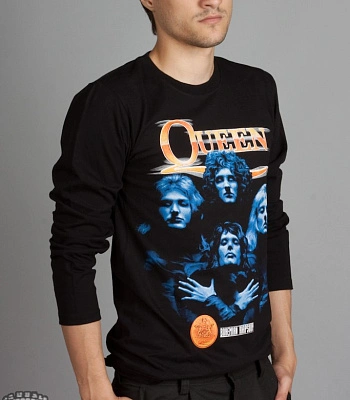 футболка queen "bohemian rhapsody" (принт синий) д/р