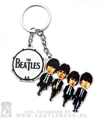 брелок металлический beatles (двойной)
