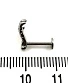 Лабрет Сталь с Кистью Скелета 1,2 х 8 х 10