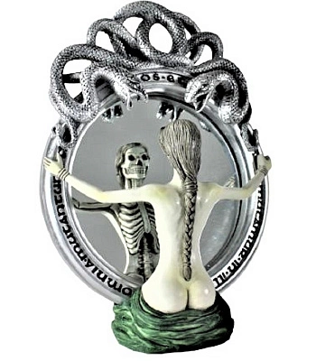зеркало alchemy gothic (алхимия готик) woman skeleton (девушка скелет)