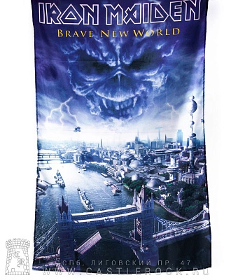 постер тканевый iron maiden "brave new world"