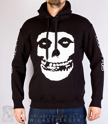 балахон misfits (лого, принт на рукавах)