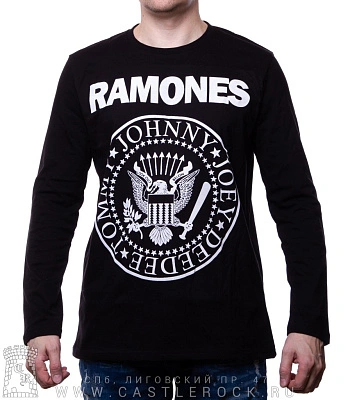 футболка ramones "hey ho let's go" д/р