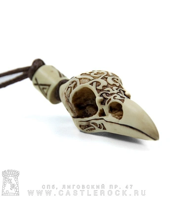 подвес череп ворона в узорах (детализированный)