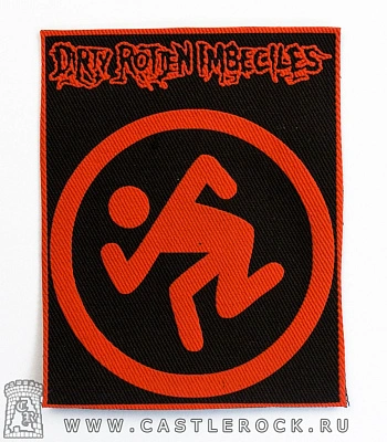 нашивка dirty rotten imbeciles (d.r.i., лого красное)