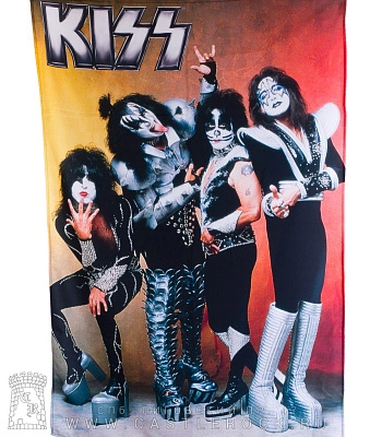 постер тканевый kiss (группа, оранжевый)