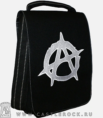 сумка с вышивкой anarchy анархия (лого белое)