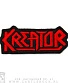 нашивка kreator (лого красное, резная, вышивка)
