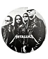наклейка виниловая metallica (группа ч/б, круглая, средняя)