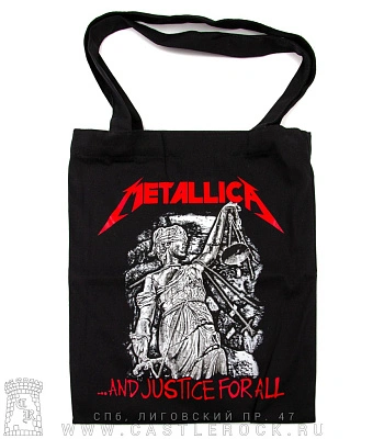 сумка шоппер metallica "and justice for all"