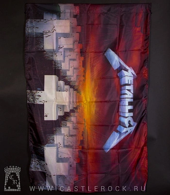 флаг metallica "master of puppets" (горизонтальный)