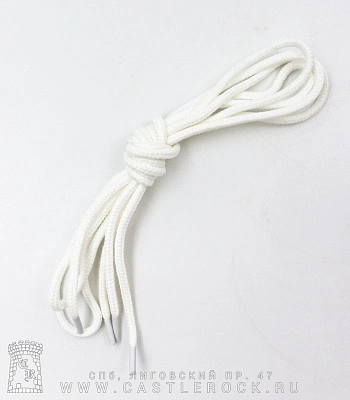 шнурки белые (круглое сечение)