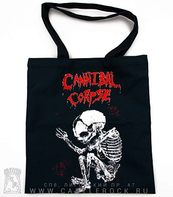 сумка шоппер cannibal corpse "butchered at birth" (скелет)