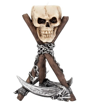 подсвечник череп и косы