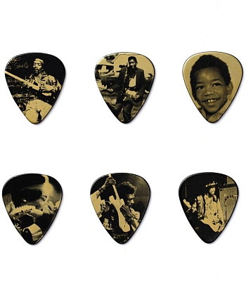 набор медиаторов jimi hendrix "west coast seattle boy" (12 шт.) jh-pt10h