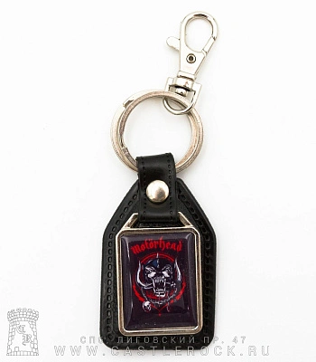 брелок прямоугольный на подкладке motorhead "everything louder than everyone else"