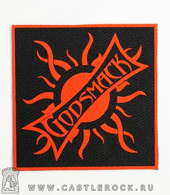 нашивка godsmack (лого красное)