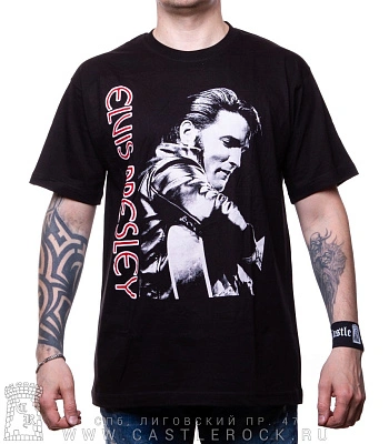 футболка elvis presley (ч/б, с гитарой)