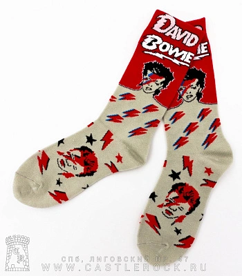 носки david bowie "aladdin sane" (красные)