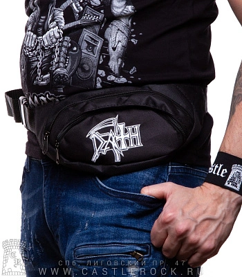 сумка на пояс с вышивкой death