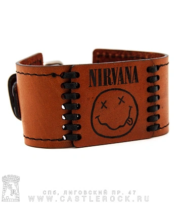браслет кожаный с гравировкой nirvana