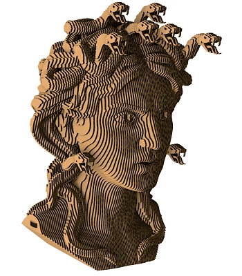 3d конструктор медуза горгона (сборный бюст)