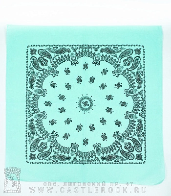 бандана классика зеленая мятная (огурцы черные) бандана классика зеленая мятная (огурцы черные)