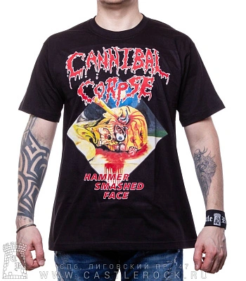 футболка cannibal corpse "hammer smashed face"