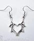 серьги крыло летучей мыши