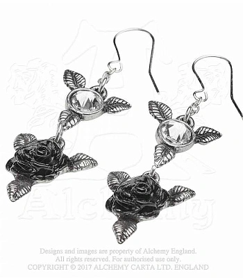 серьги alchemy gothic (алхимия готик) e398 ring 'o roses