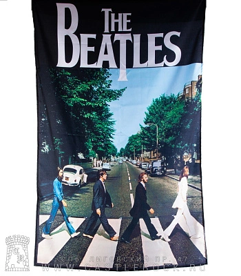 постер тканевый beatles "abbey road" (вертикальный)