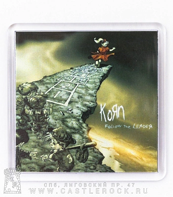 магнит квадратный korn "follow the leader"