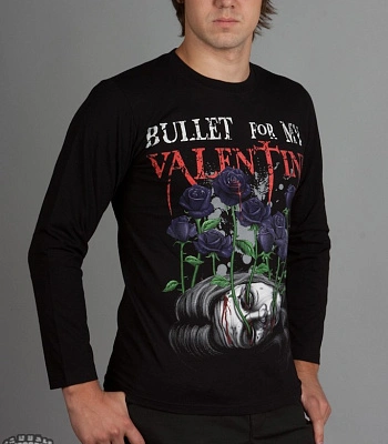 футболка bullet for my valentine (сиреневые розы) д/р