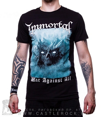 футболка immortal "war against all"