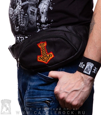 сумка на пояс с вышивкой молот тора