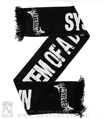 шарф system of a down (надпись ч/б)