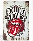 табличка rolling stones (лого, белая)