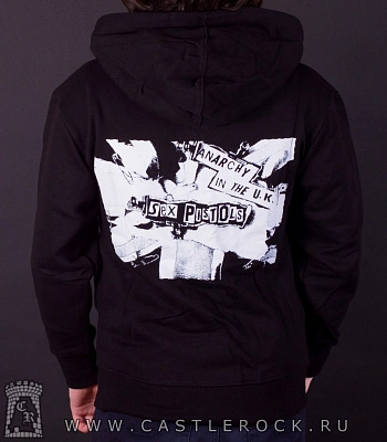 балахон на молнии sex pistols "god save the queen" (принт спереди)