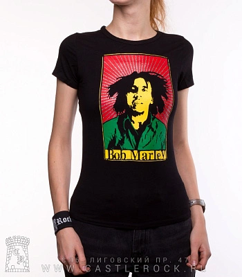 женская футболка bob marley