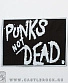 нашивка punks not dead (надпись белая с точкой)
