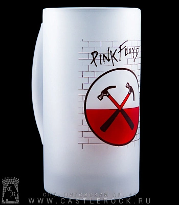 кружка пивная стеклянная pink floyd "the wall" (молотки)