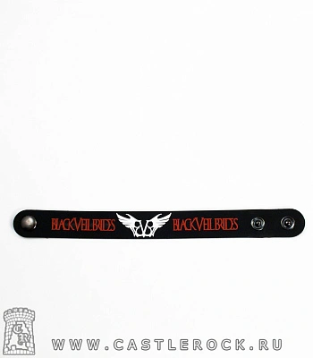 напульсник силиконовый black veil brides (белое лого)