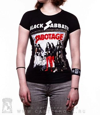 женская футболка black sabbath "sabotage"