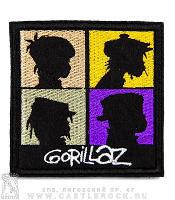 нашивка gorillaz "demon days" (вышивка)
