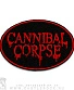 нашивка cannibal corpse (лого красное, вышивка)