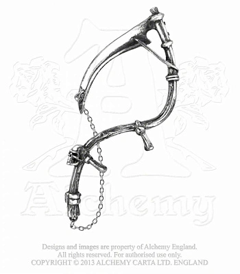 серьга кафф alchemy gothic (алхимия готик) e296 the harvester