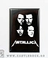 магнит прямоугольный metallica (группа, ч/б)