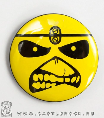 значок iron maiden (eddie, желтый)