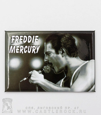 магнит прямоугольный queen freddie mercury (ч/б)