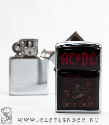 зажигалка цветная ac/dc "hell's bells"